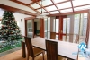  Corner villa for rent 245m, 3 floors, 5 bedrooms, fully furnished, near UNiS international schoo